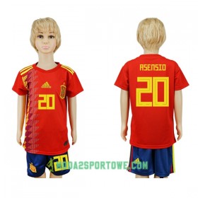 Koszulka Hiszpania Asensio 20 Dziecięcy Mistrzostwa Świata 2018 Domowe Stroje Piłkarskie